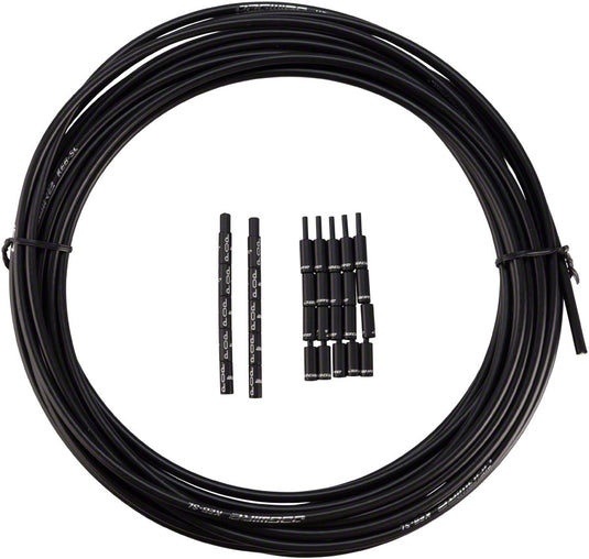 Jagwire 5mm Compressionless Brake Housing Kit with Slick-Lube Liner Kevlar Reinforced, Black, 20M Bundle