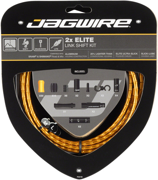 Jagwire-2x-Elite-Link-Shift-Cable-Kit-Shift-Cable-and-Housing-Sets-Bicycle-Shift-Cable-and-Housing-Sets