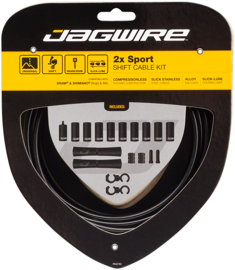 Load image into Gallery viewer, Jagwire-2x-Sport-Shift-Cable-Kit-Derailleur-Cable-Housing-Set_CA4676
