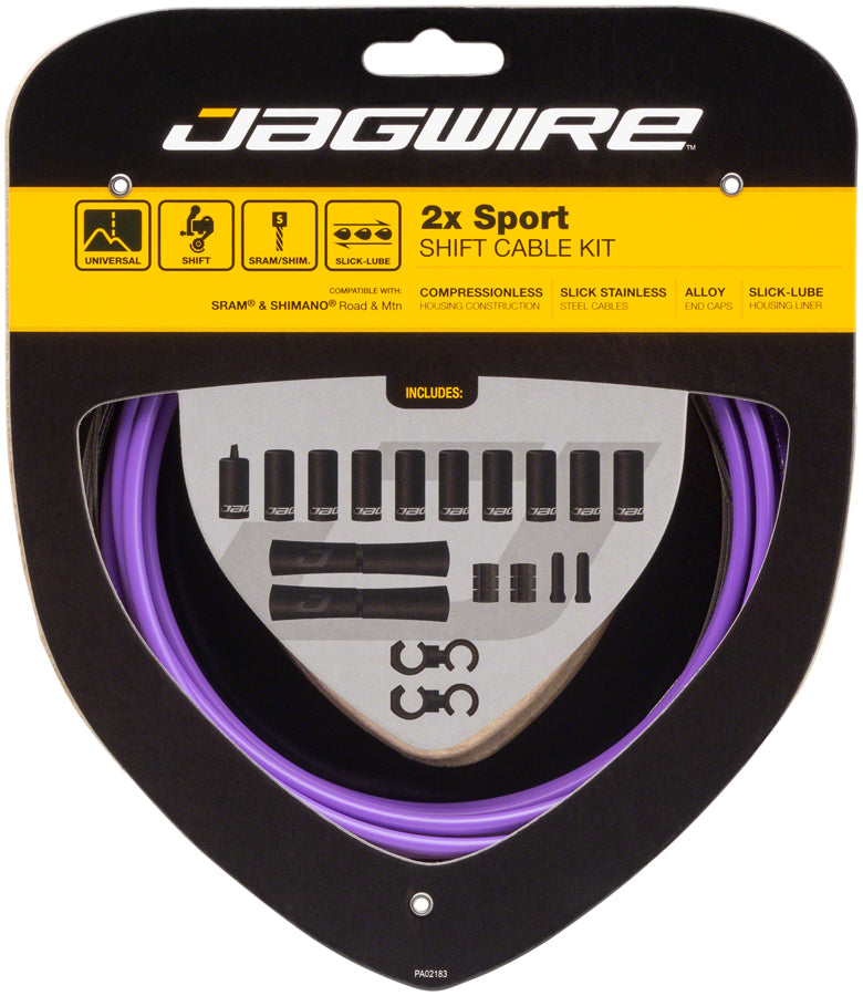 Load image into Gallery viewer, Jagwire-2x-Sport-Shift-Cable-Kit-Shift-Cable-and-Housing-Sets-Bicycle-Shift-Cable-and-Housing-Sets
