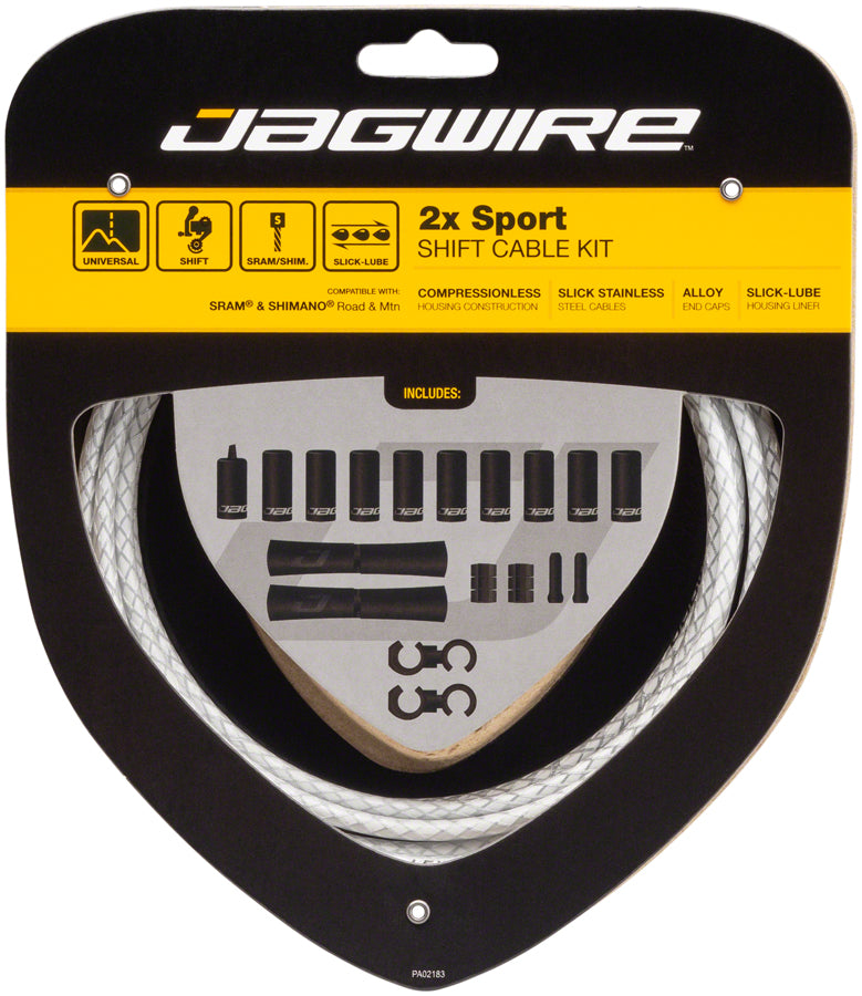 Load image into Gallery viewer, Jagwire-2x-Sport-Shift-Cable-Kit-Derailleur-Cable-Housing-Set_CA4680
