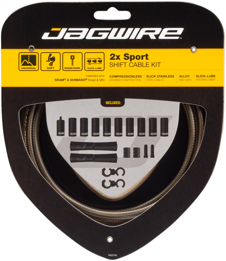 Load image into Gallery viewer, Jagwire Carbon Silver Bike Cable &amp; Brake Shift Kit - Universal Sport &amp; SRAM/Shimano Compatibility
