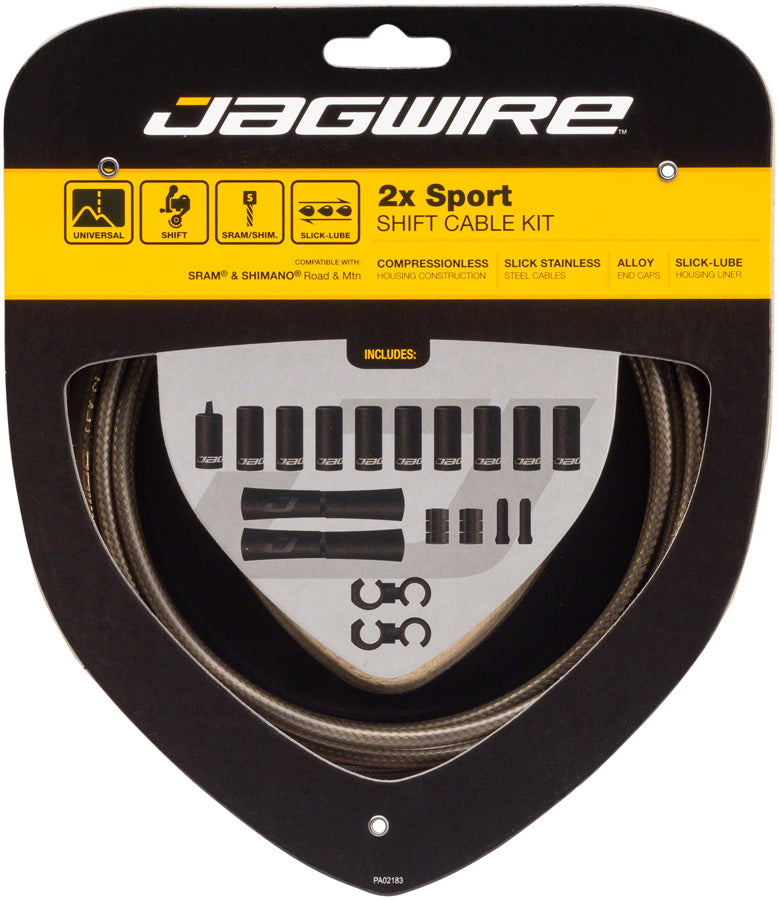 Load image into Gallery viewer, Jagwire-2x-Sport-Shift-Cable-Kit-Derailleur-Cable-Housing-Set_CA4682
