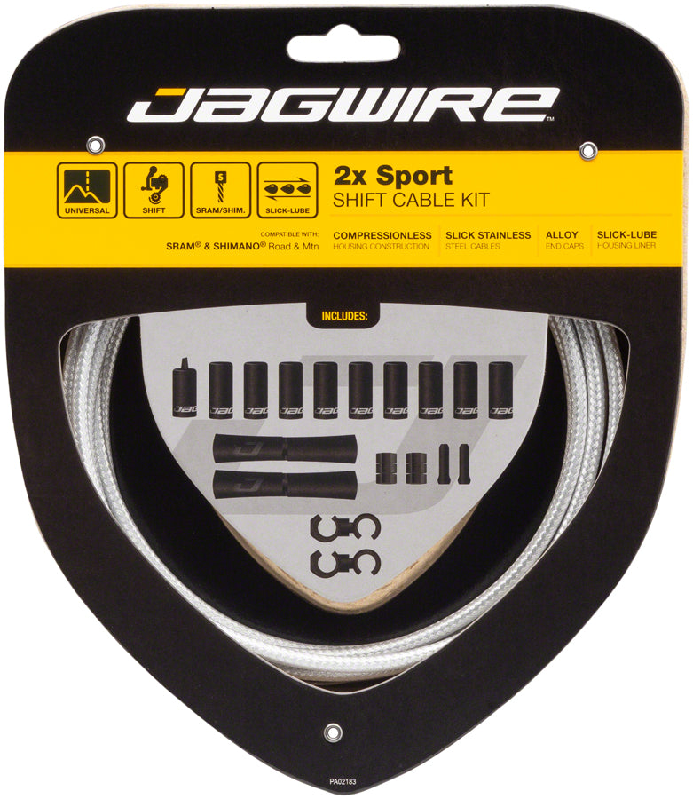 Load image into Gallery viewer, Jagwire Sterling Silver Bike Brake &amp; Shift Cable Kit | Lined Housing, Stainless Steel, Shimano/SRAM Compatible
