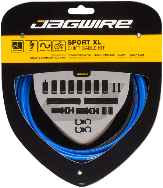 Jagwire-Sport-XL-Shift-Cable-Kit-Shift-Cable-and-Housing-Sets-Bicycle-Shift-Cable-and-Housing-Sets