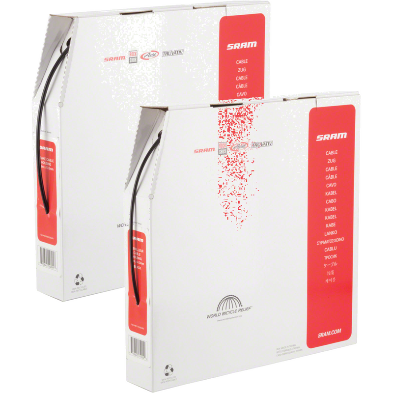 Load image into Gallery viewer, SRAM 5mm &amp; 4mm Black Bicycle Brake &amp; Derailleur Cable Housing Bundle High-Quality, Tidy 30m Filebox Set
