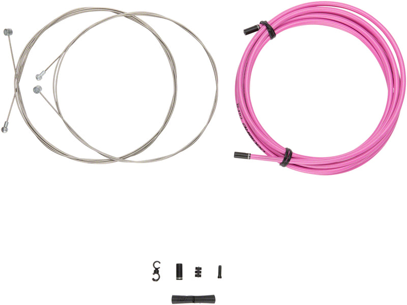 Load image into Gallery viewer, Jagwire Universal Sport Brake Cable Kit SRAM Shimano Road MTB Slick Lube Pink
