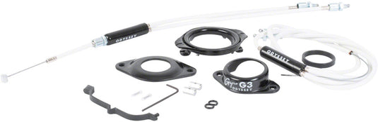 Odyssey Gyro G3 Kit - White Brakeline Cables Feature Braided Housing