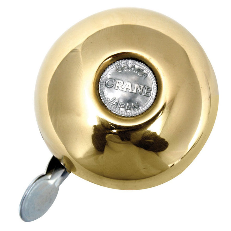 Load image into Gallery viewer, Premium Brass Crane Bell Co Riten Bell II Bright Resonant Bicycle Bell for 22.2-25.4mm Bars
