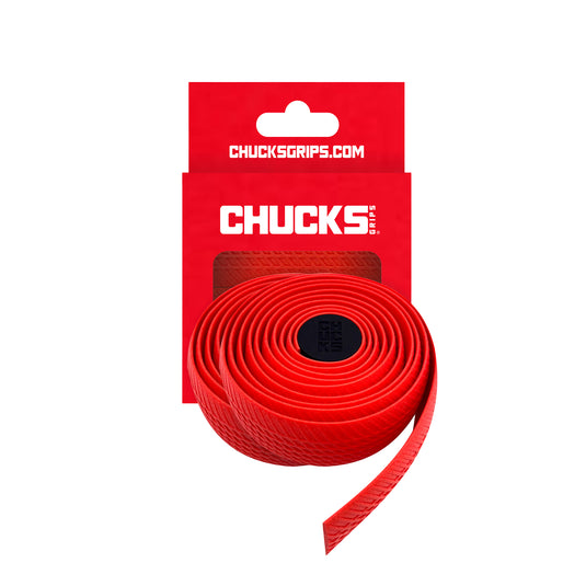 Chucks-Grips-Silicone-Handlebar-Tape-Red-BRTP0743-Road-Bar-Tape