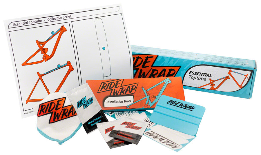 RideWrap Essential Toptube Frame Protection Kit - Gloss
