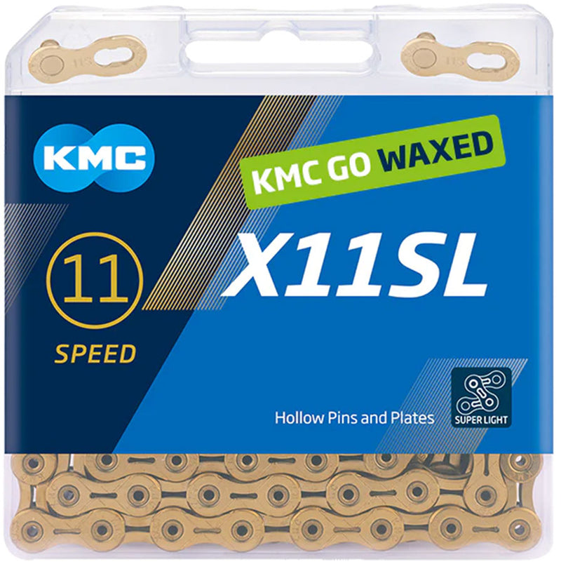 Load image into Gallery viewer, KMC X11SL Waxed Chain - 11-Speed, 118 Links, Ti Gold
