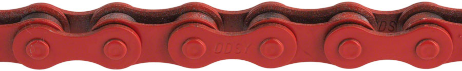 Odyssey Bluebird Chain Single Speed 1/2" x 1/8" 112 Links Red Steel