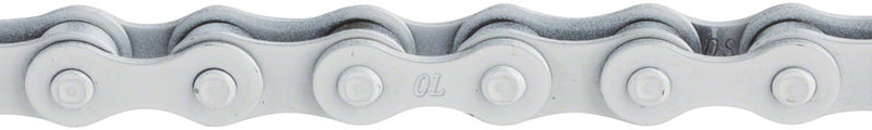 Load image into Gallery viewer, Odyssey Bluebird Chain Single Speed 1/2&quot; x 1/8&quot; 112 Links White Steel
