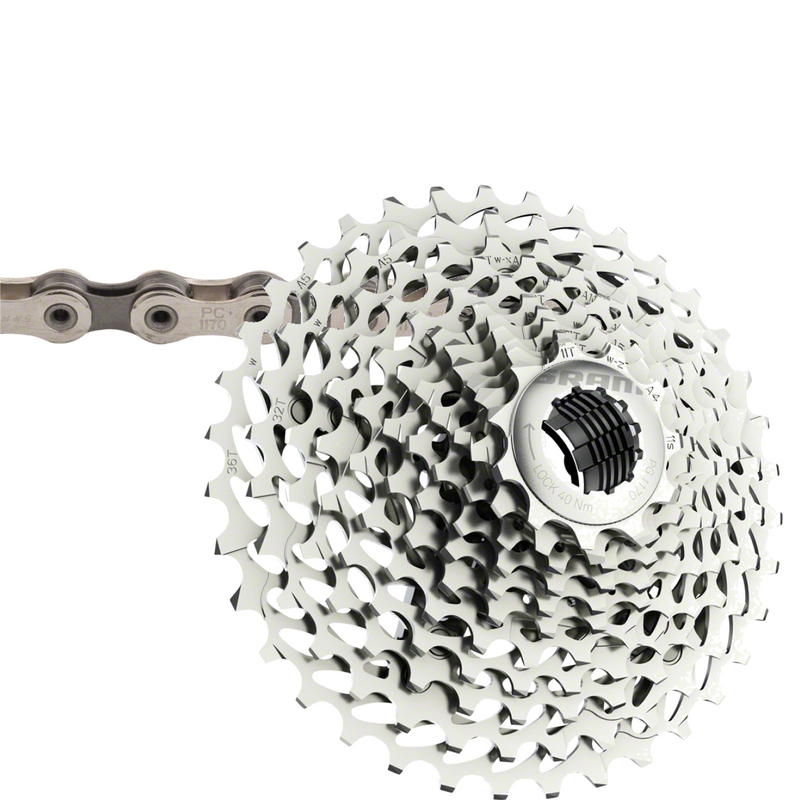 Load image into Gallery viewer, SRAM 11-Speed Chain &amp; Cassette Bundle | High-Performance Nickel Chrome Alloy Components for Road &amp; Gravel Cycling
