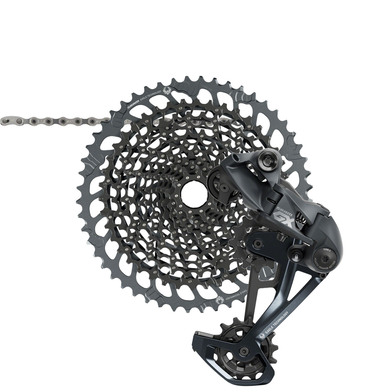 Load image into Gallery viewer, SRAM GX Eagle 12-Speed Cycling Gear Bundle: Chain, Cassette, &amp; Long Cage Derailleur High-Performance Eagle 1x12 Components for Mountain Biking &amp; E-MTB Use

