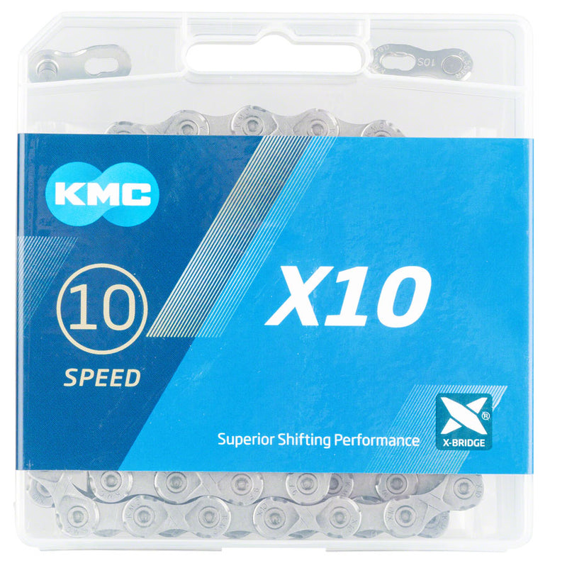 Load image into Gallery viewer, KMC X10 Chain - 10-Speed, 116 Links, Gray
