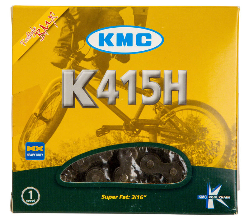 Load image into Gallery viewer, KMC 415H Chain - Single Speed 1/2&quot; x 3/16&quot;, 98 Links, Black
