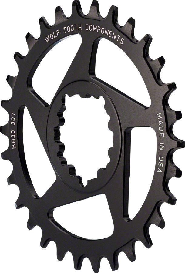 Load image into Gallery viewer, Wolf Tooth Drop Stop Chainring 32t Direct Mount SRAM Aluminum Blk For BB30 MTB
