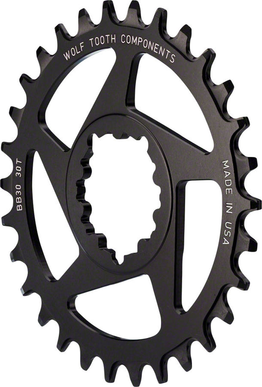 Wolf Tooth Drop Stop Chainring 34t Direct Mount SRAM Aluminum Blk For BB30 MTB