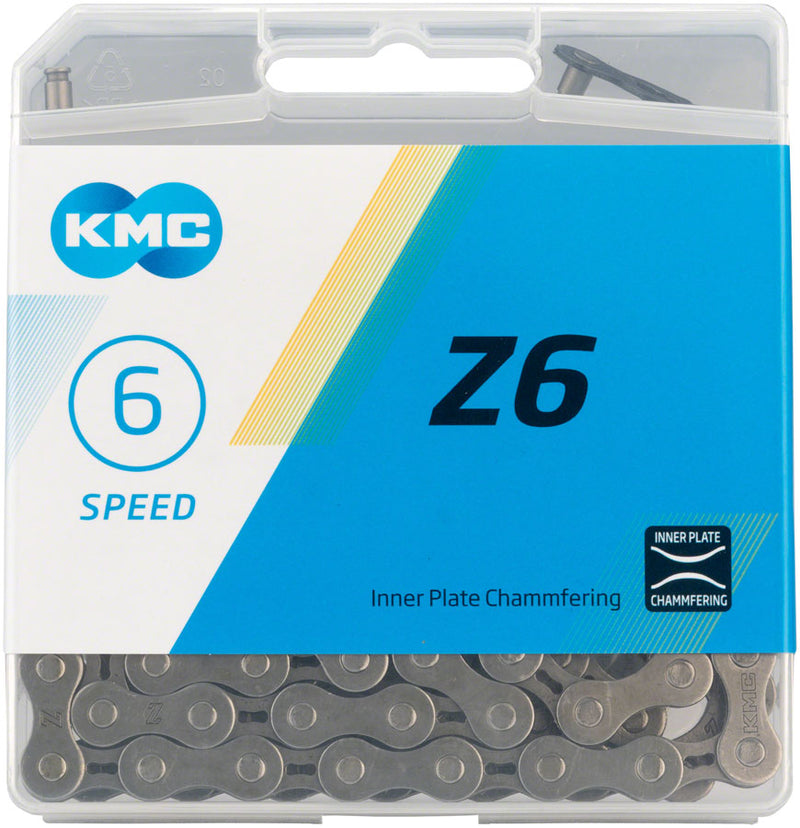 Load image into Gallery viewer, KMC Z6 Chain - 6, 7-Speed, 116 Links, Gray
