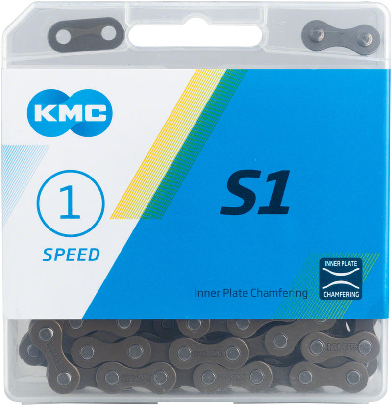 Load image into Gallery viewer, KMC S1 Chain - Single Speed 1/2&quot; x 1/8&quot;, 112 Links, Brown
