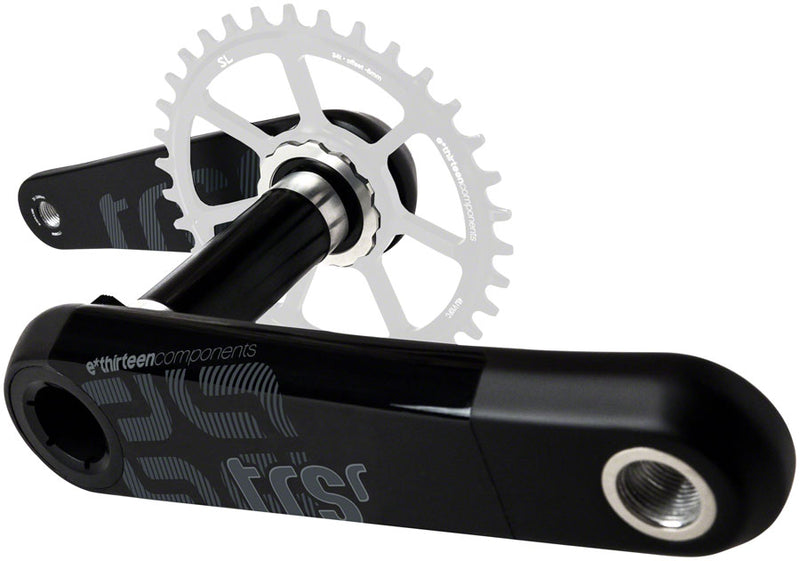 Load image into Gallery viewer, e*thirteen TRS Race Carbon Crankset - 165mm, 73mm, 30mm Spindle with e*thirteen P3 Connect Interface, Black
