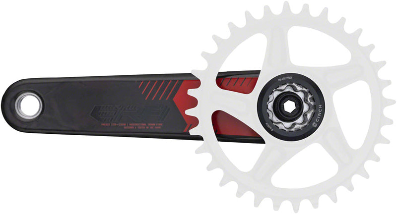 Load image into Gallery viewer, RaceFace ERA Crankset - 175mm, Direct Mount, 136mm Spindle with CINCH Interface, Carbon, Red
