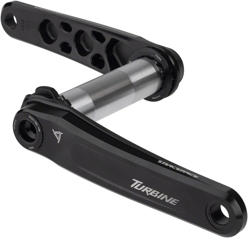 Load image into Gallery viewer, RaceFace Turbine Crankset - 165mm, Direct Mount, 143mm Spindle with CINCH Interface, 7050 Aluminum, Black
