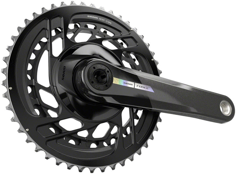 Load image into Gallery viewer, SRAM Force Crankset - 165mm, 2x 12-Speed, 48/35t, Direct Mount, DUB Spindle Interface, Iridescent Gray, D2
