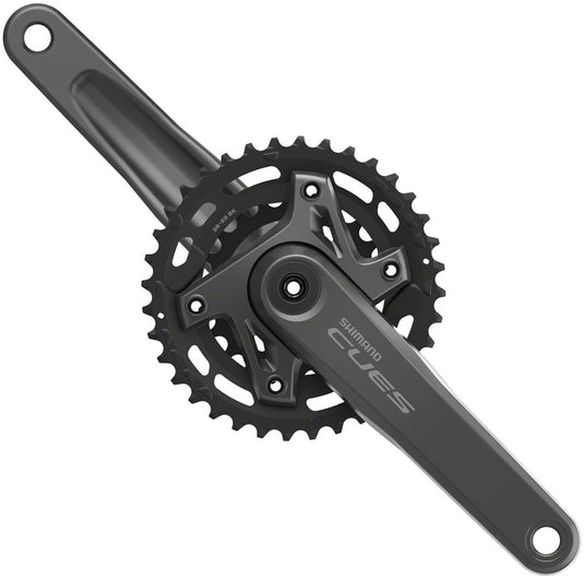 Shimano CUES FC-U6000-2B Crankset - 175mm, 9/10/11-Speed, 36/22t, Asymmetric 96 BCD, Hollowtech II, CL 3mm Outboard,