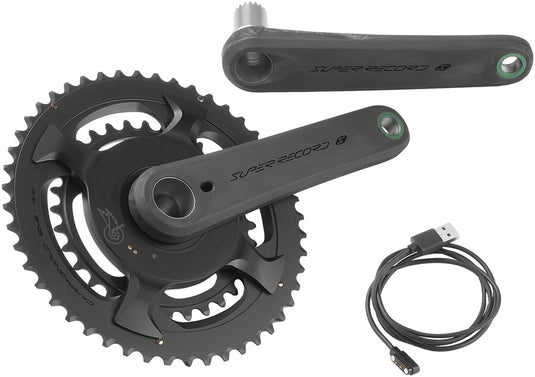 Campagnolo Super Record S Wireless Power Meter Crankset - 170mm, 12-Speed, 50/34t, Campy 121/88 Asym BCD, Ultra Torque