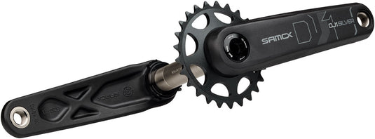 Samox Silver DJ-1 Crankset - 160mm, 3-Bolt Direct Mount 25t Chainring, 24mm Chromoly Spindle, Black