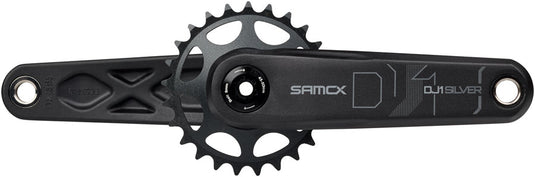 Samox Silver DJ-1 Crankset - 155mm, 3-Bolt Direct Mount 25t Chainring, 24mm Chromoly Spindle, Black