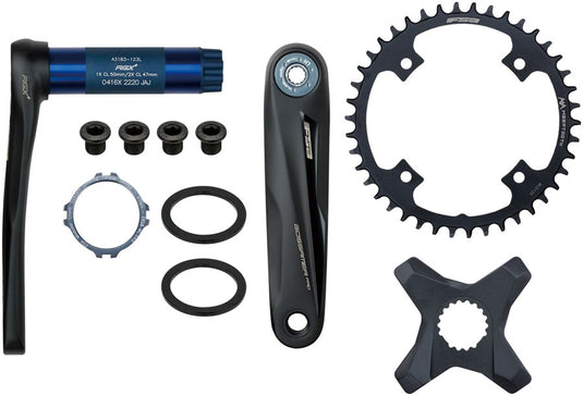 FSA Gossamer Pro AGX+ Modular Crankset, 44T, 172.5mm, N11