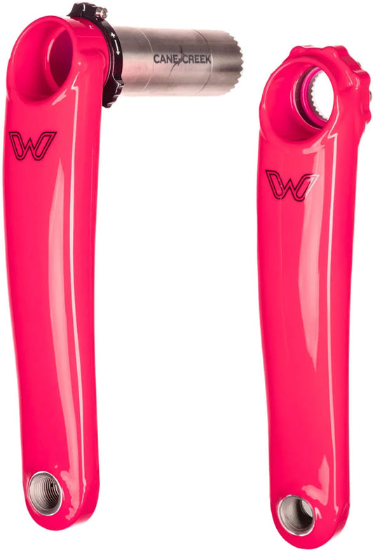 Cane Creek eeWings All-Road Titanium Crankset - 165mm, 8-Bolt Direct Mount, 30mm Spindle, Flamingo Pink