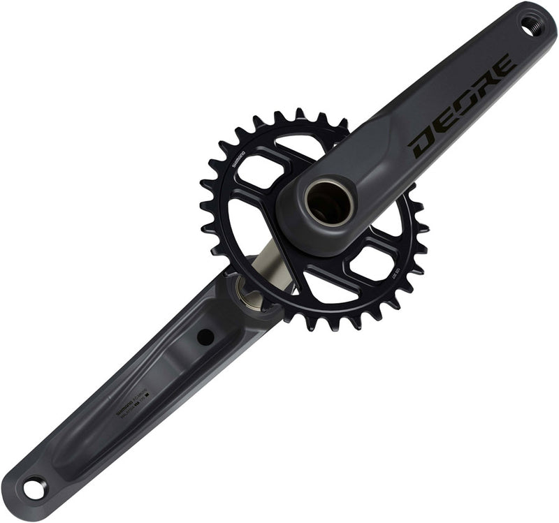 Load image into Gallery viewer, Shimano Deore FC-M6200 Crankset - 170mm, 12-Speed, 30t, 55mm Chainline, Dark Gray/Black
