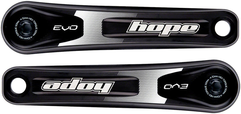 Load image into Gallery viewer, Hope Evo Fat Bike Crankset 165mm 9-Speed 30mm Spindle Aluminum Black
