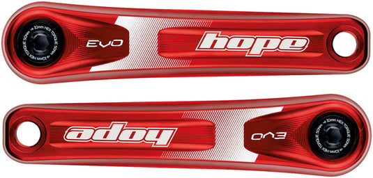 Hope Evo Crankset 175mm 9-Speed 30mm Spindle 392 EVO Aluminum Red