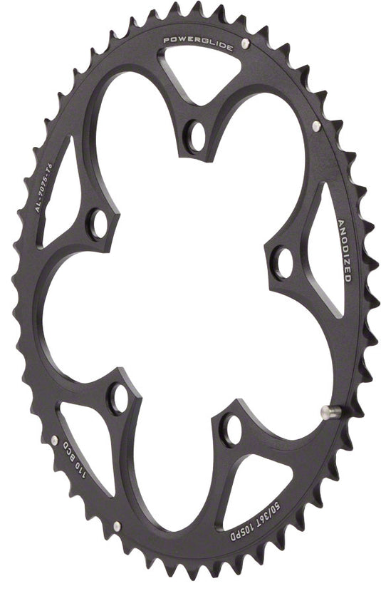 SRAM 10-Speed Aluminum Chainrings Bundle 50t Outer & 34t Inner Black BCD 110mm Durable Performance