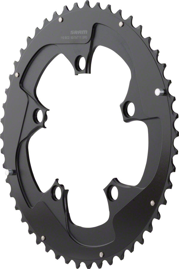 Load image into Gallery viewer, SRAM 11-Speed Aluminum Chainrings Bundle 34T Inner + 50T Outer, BCD 110mm, YAW Tech
