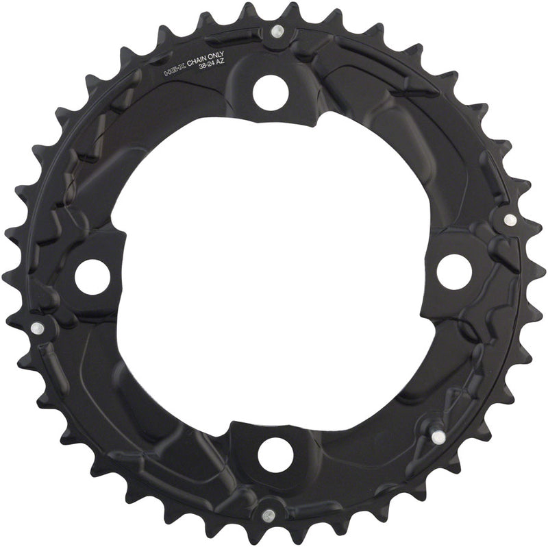 Load image into Gallery viewer, Shimano Deore FC-M617 Chainring 38t 104 BCD 10-Speed Aluminum Black
