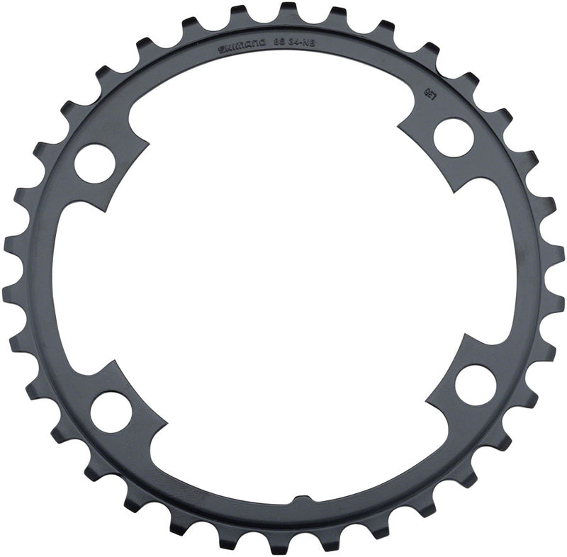 Load image into Gallery viewer, Shimano Claris R2000 Chainring 34t 110 BCD 8-Speed Aluminum Black Touring

