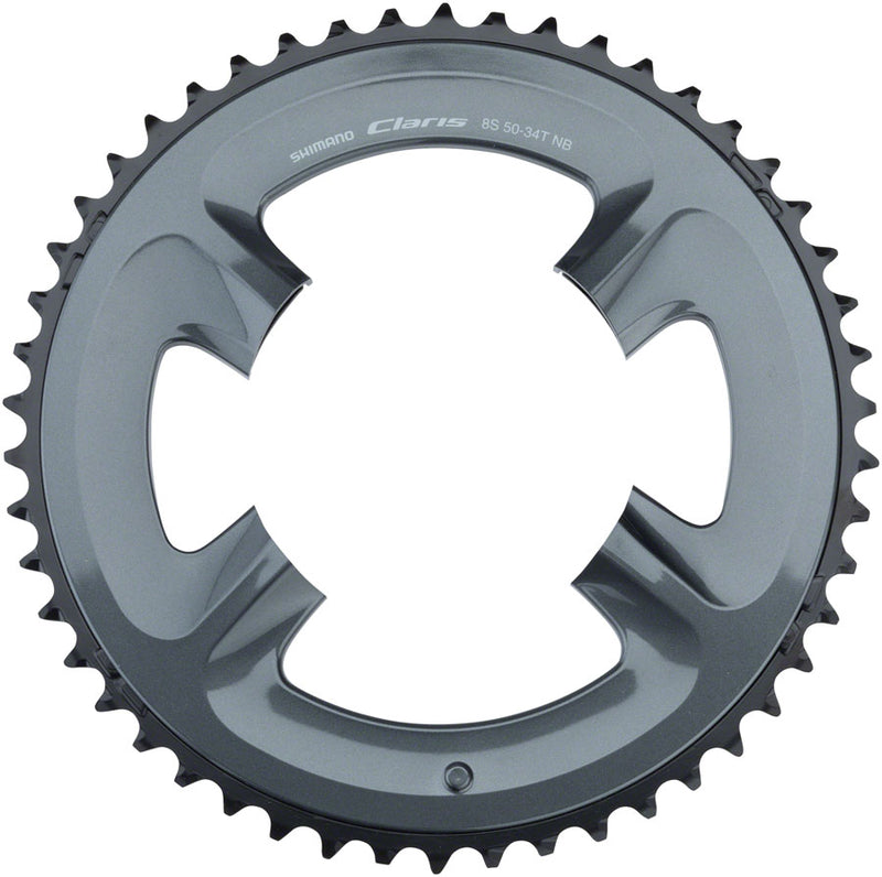 Load image into Gallery viewer, Shimano Claris R2000 Chainring 50t 110 BCD 8-Speed Aluminum Black Touring
