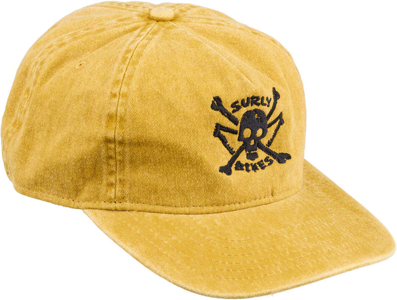 Load image into Gallery viewer, Surly Skullet Strap Back Hat - Mustard, One Size
