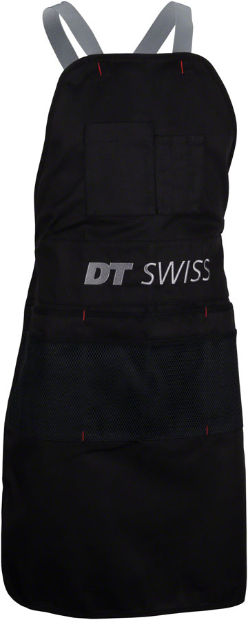 Load image into Gallery viewer, DT Swiss Shop Apron Black Two Pockets Made With Oil and Grease Resistant Fabric
