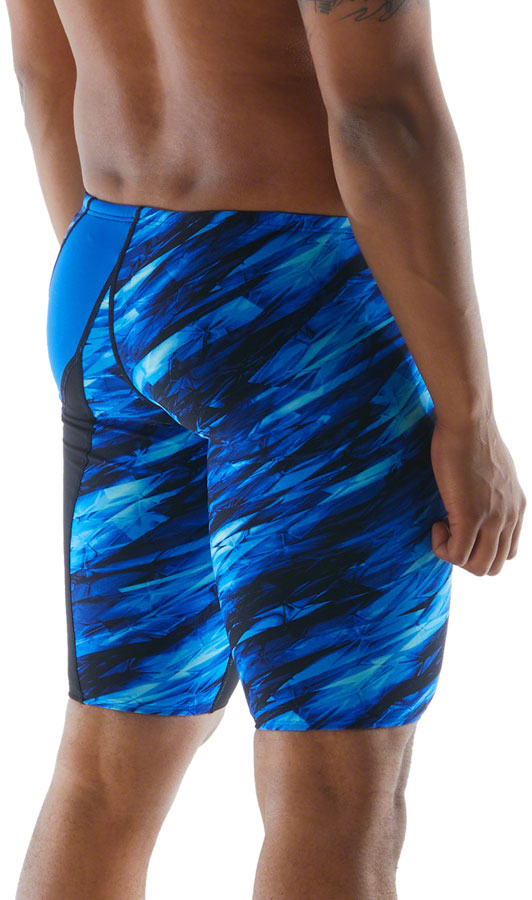 TYR Men's Vitric Wave Jammer Swim Suit - Blue, Size 38