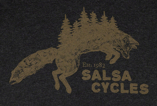 Salsa Forest Fox Long Sleeve Unisex T-Shirt - Black, X-Large