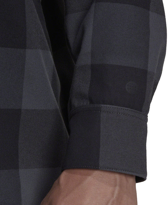 Five Ten Long Sleeve Flannel Shirt - Gray/Black, Small