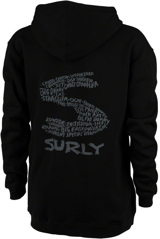 Surly Steel Consortium Zip-Up Hoodie - Black, Unisex, X-Large